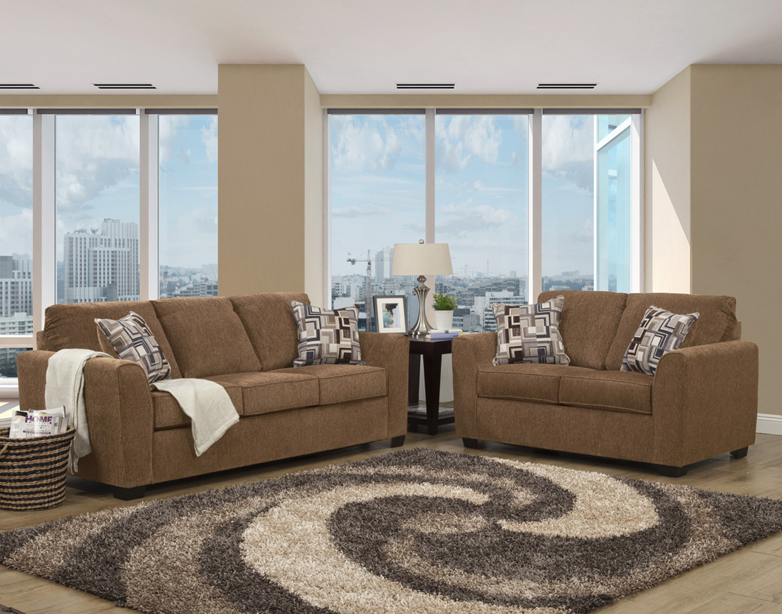 Liberty Sofa Set 2pc Espresso Color By Comfort Industry