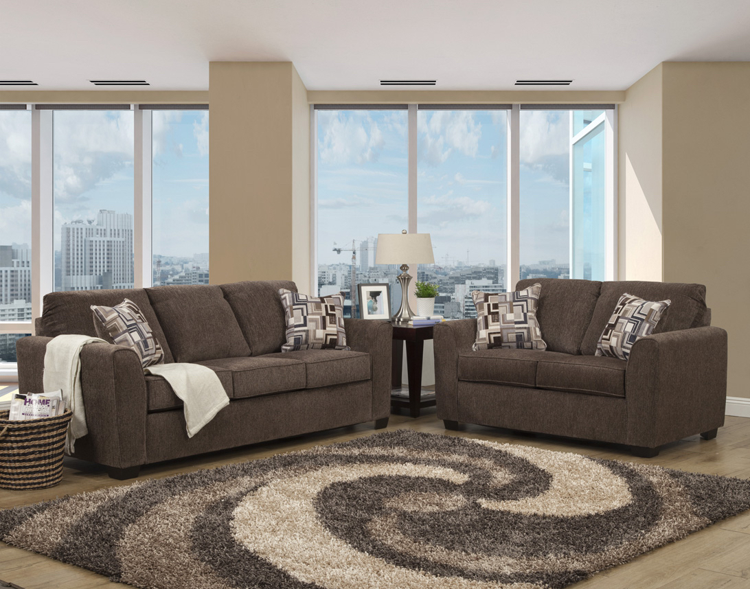 Liberty Sofa Set 2pc Espresso Color By Comfort Industry