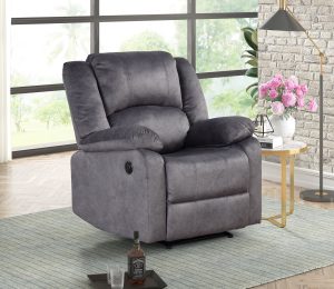 8101 Blue Gray Power Recliner